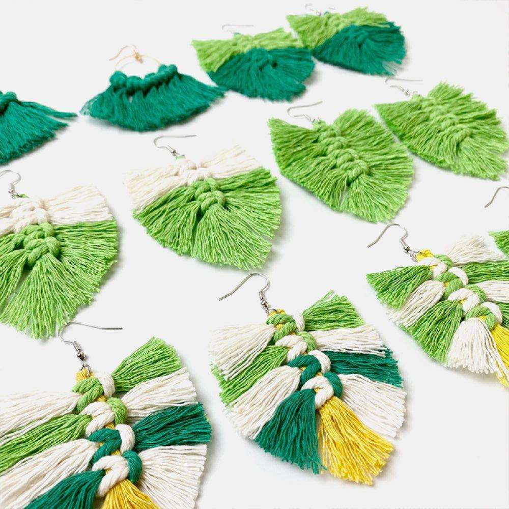 Fringe Detail Dangle Earrings - Trendsi - Flyclothing LLC