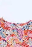 Floral Print Long Puff Sleeve Blouse - Trendsi - Flyclothing LLC