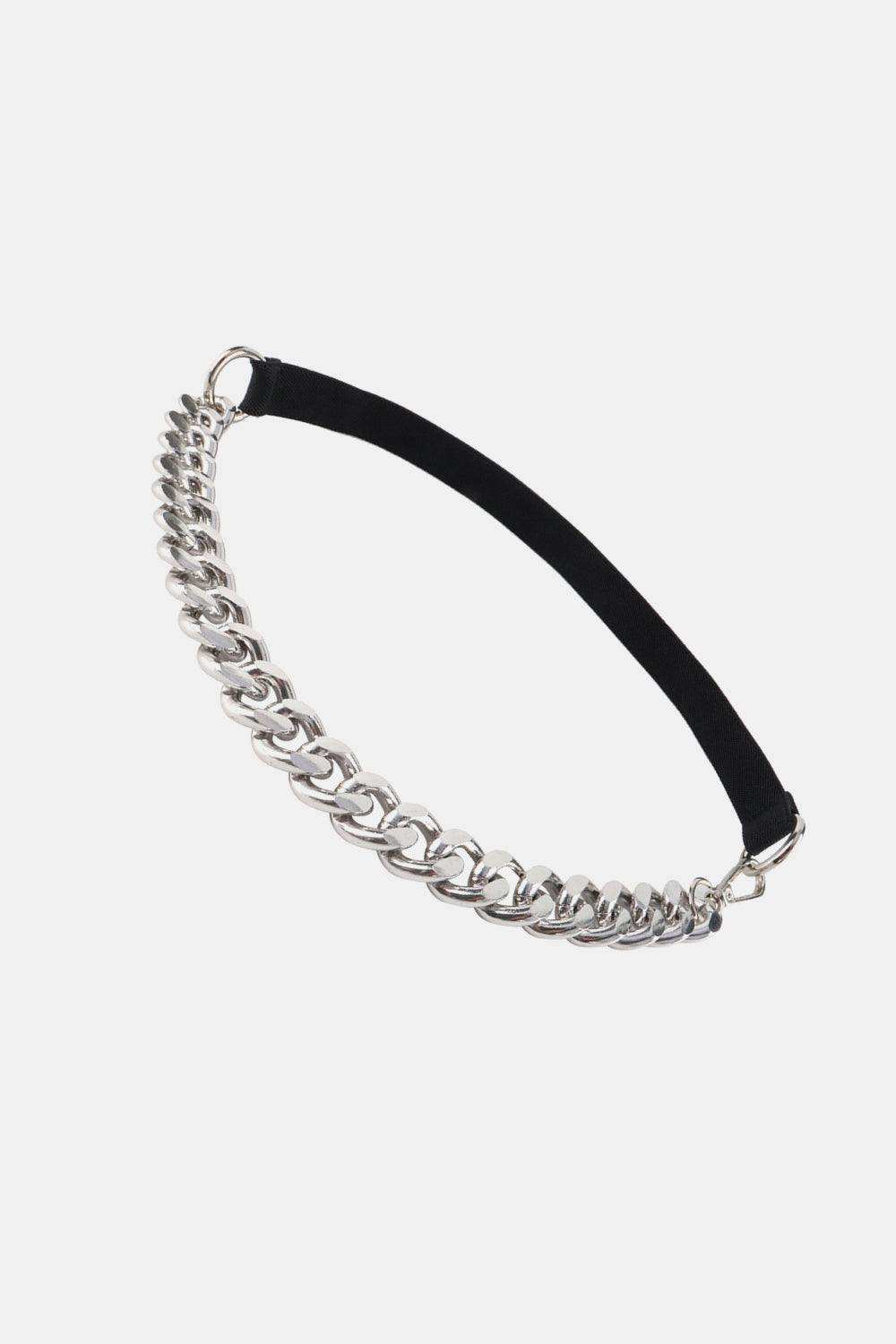 Half Alloy Chain Elastic Belt - Trendsi - Flyclothing LLC