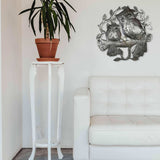 Pair of Owls on Perch Metal Wall Art - Croix des Bouquets - Croix des Bouquets - Flyclothing LLC