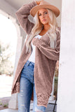 Heathered Open Front Longline Cardigan - Trendsi - Flyclothing LLC