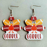 Thanksgiving Turkey Drop Earrings - Trendsi - Flyclothing LLC