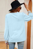 V-Neck Long Sleeve T-Shirt - Trendsi - Flyclothing LLC