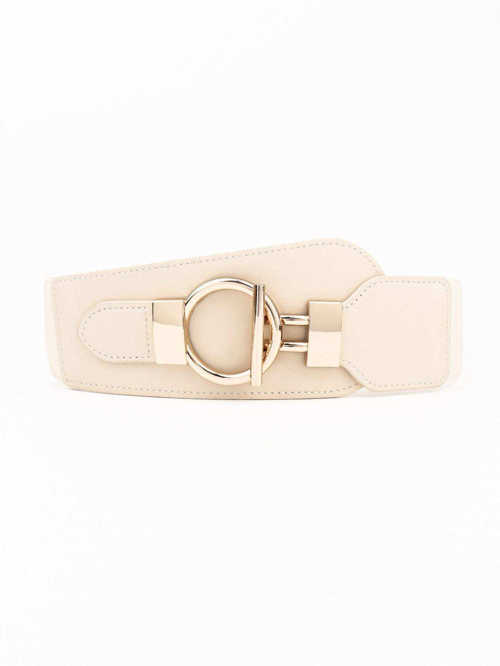 PU Elastic Wide Belt with Alloy Buckle - Trendsi - Flyclothing LLC