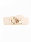 PU Elastic Wide Belt with Alloy Buckle - Trendsi - Flyclothing LLC