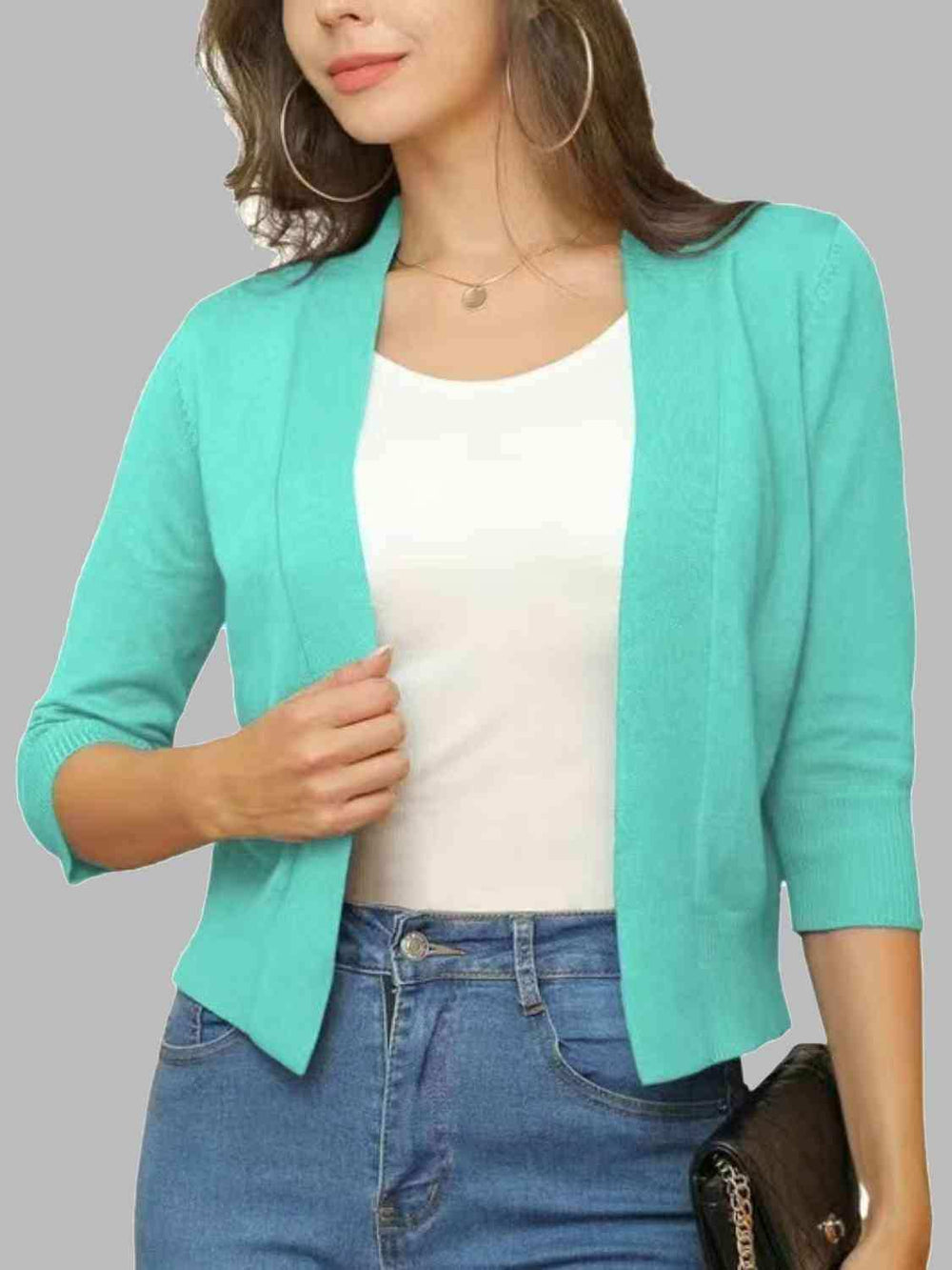 Open Front Cardigan - Trendsi - Flyclothing LLC