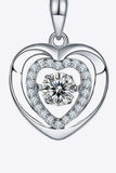 Moissanite Heart Pendant Necklace - Trendsi - Flyclothing LLC