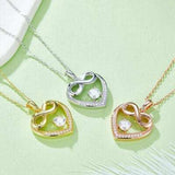 Moissanite 925 Sterling Silver Heart Necklace - Trendsi - Flyclothing LLC