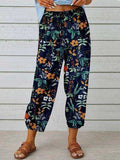 Printed Tied Cropped Pants - Trendsi - Flyclothing LLC