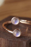 High Quality Natural Moonstone 925 Sterling Silver Toi Et Moi Ring - Trendsi - Flyclothing LLC