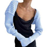 Long Sleeve Knit Bolero - Trendsi - Flyclothing LLC