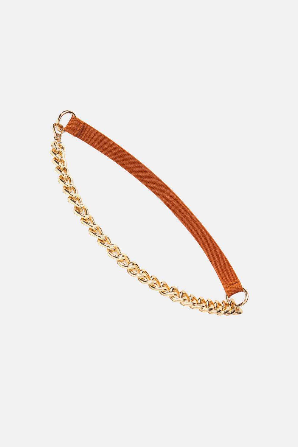 Half Alloy Chain Elastic Belt - Trendsi - Flyclothing LLC