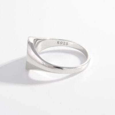 925 Sterling Silver Signet Ring - Trendsi - Flyclothing LLC