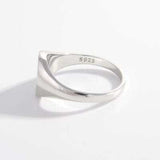 925 Sterling Silver Signet Ring - Trendsi - Flyclothing LLC