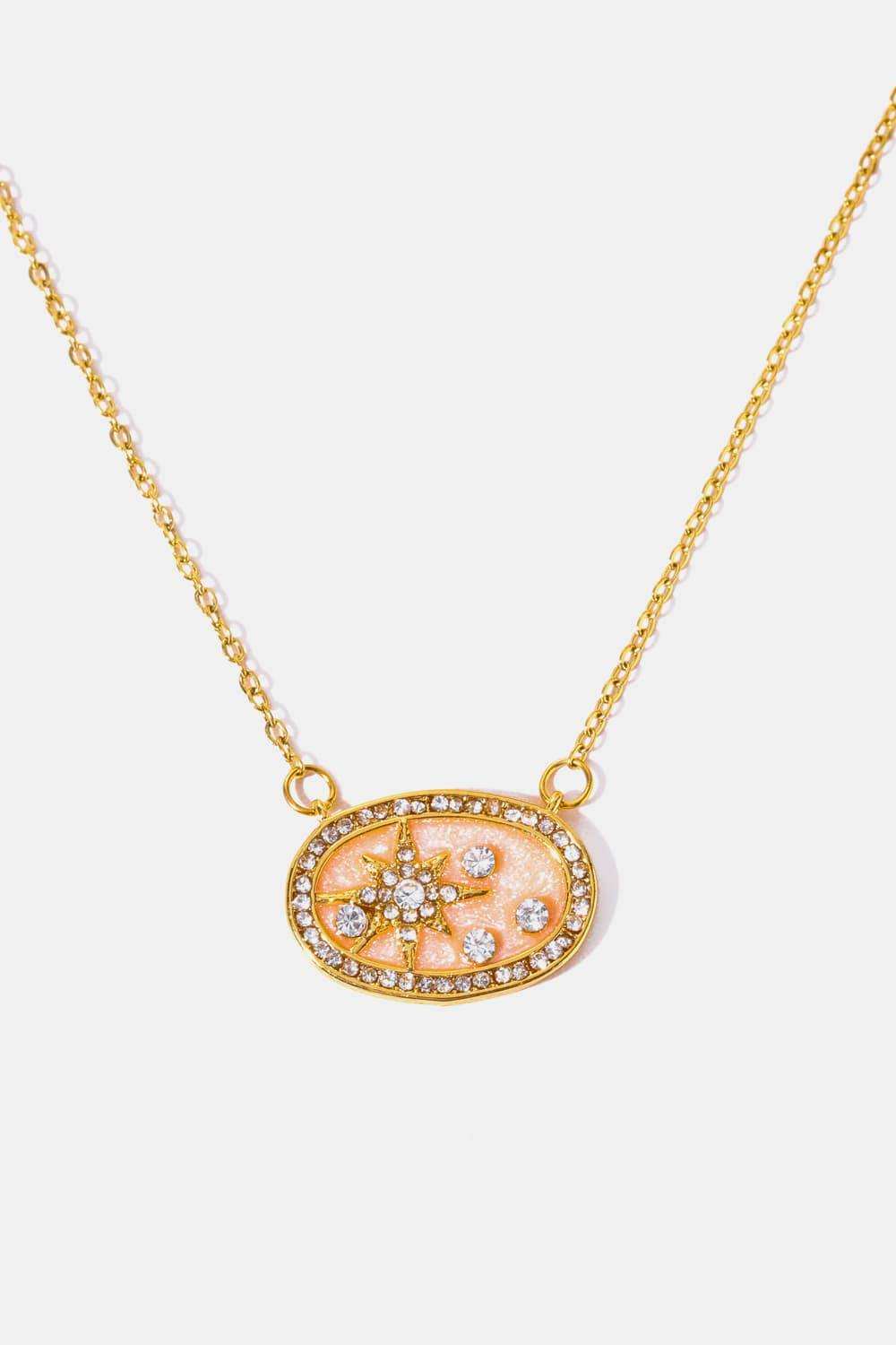 Stars in the Plate Pendant Copper Necklace - Trendsi - Flyclothing LLC