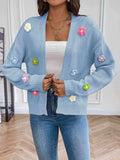 Floral Long Sleeve Open Front Cardigan - Trendsi - Flyclothing LLC