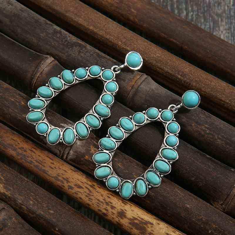 Artificial Turquoise Earrings - Trendsi - Flyclothing LLC
