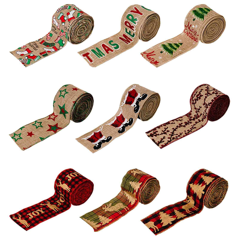 Christmas Polyester Ribbon - Trendsi - Flyclothing LLC