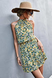 Floral Tied Sleeveless Mini Dress - Trendsi - Flyclothing LLC
