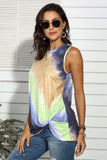 Tie-Dye Round Neck Tank - Trendsi - Flyclothing LLC