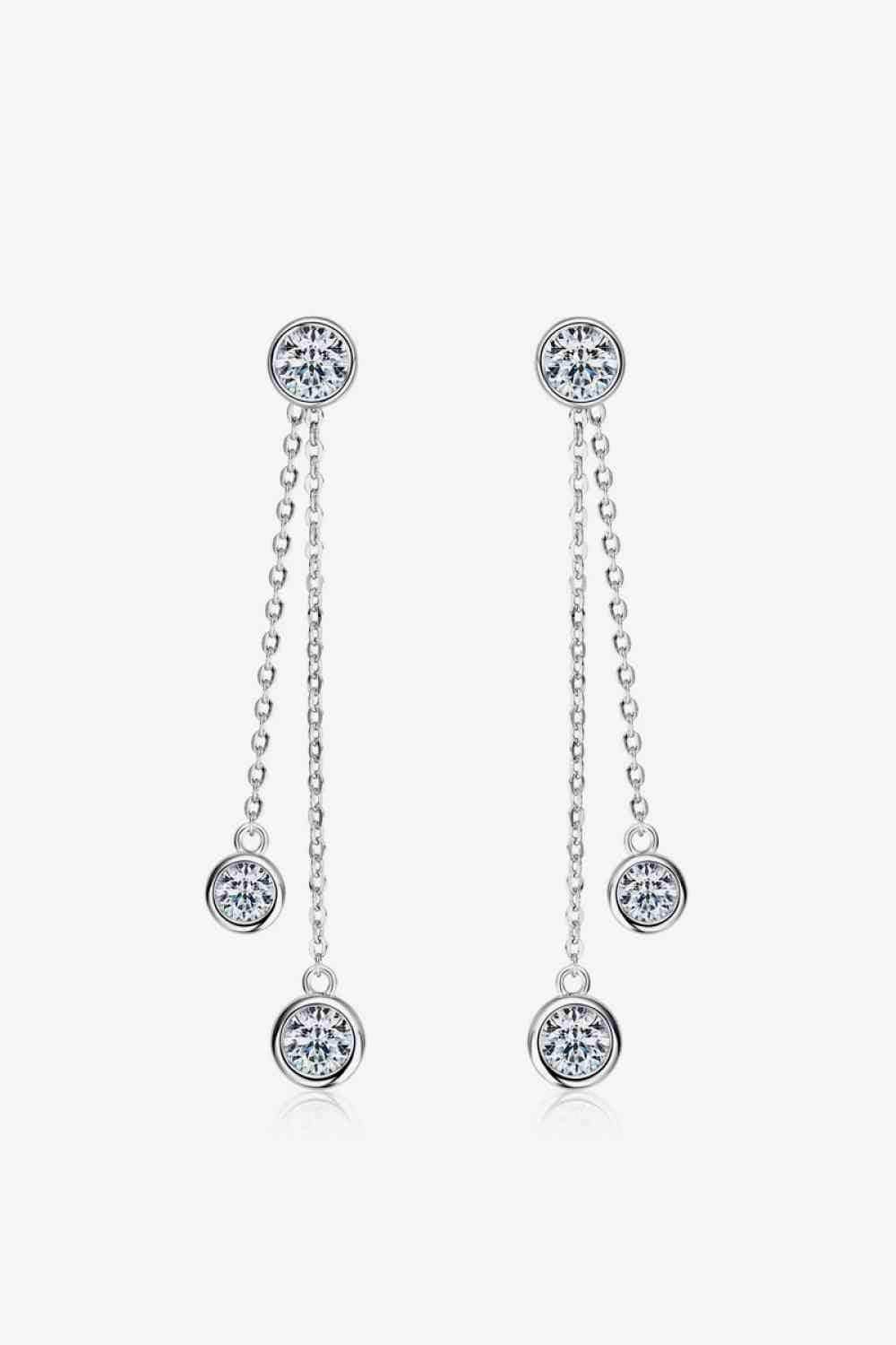 2.6 Carat Moissanite 925 Sterling Silver Earrings - Trendsi - Flyclothing LLC