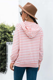 Horizontal Stripe Raglan Sleeve Hoodie - Trendsi - Flyclothing LLC