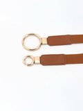Double Ring Buckle Elastic PU Belt - Trendsi - Flyclothing LLC