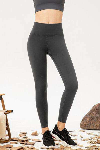 High Waist Skinny Active Pants - Trendsi - Flyclothing LLC