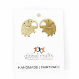 Elephant Brass Stud Earrings - Asha Handicrafts - Flyclothing LLC