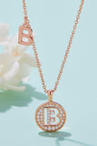 Moissanite A to J Pendant Necklace - Trendsi - Flyclothing LLC