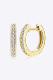 Inlaid Moissanite Hoop Earrings - Trendsi - Flyclothing LLC