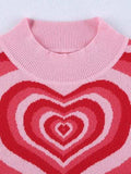 Heart Mock Neck Sweater Vest - Trendsi - Flyclothing LLC