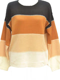 Color Block Round Neck Sweater - Trendsi - Flyclothing LLC