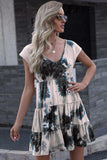 Tie-Dye Ruffle Hem Dress - Trendsi - Flyclothing LLC