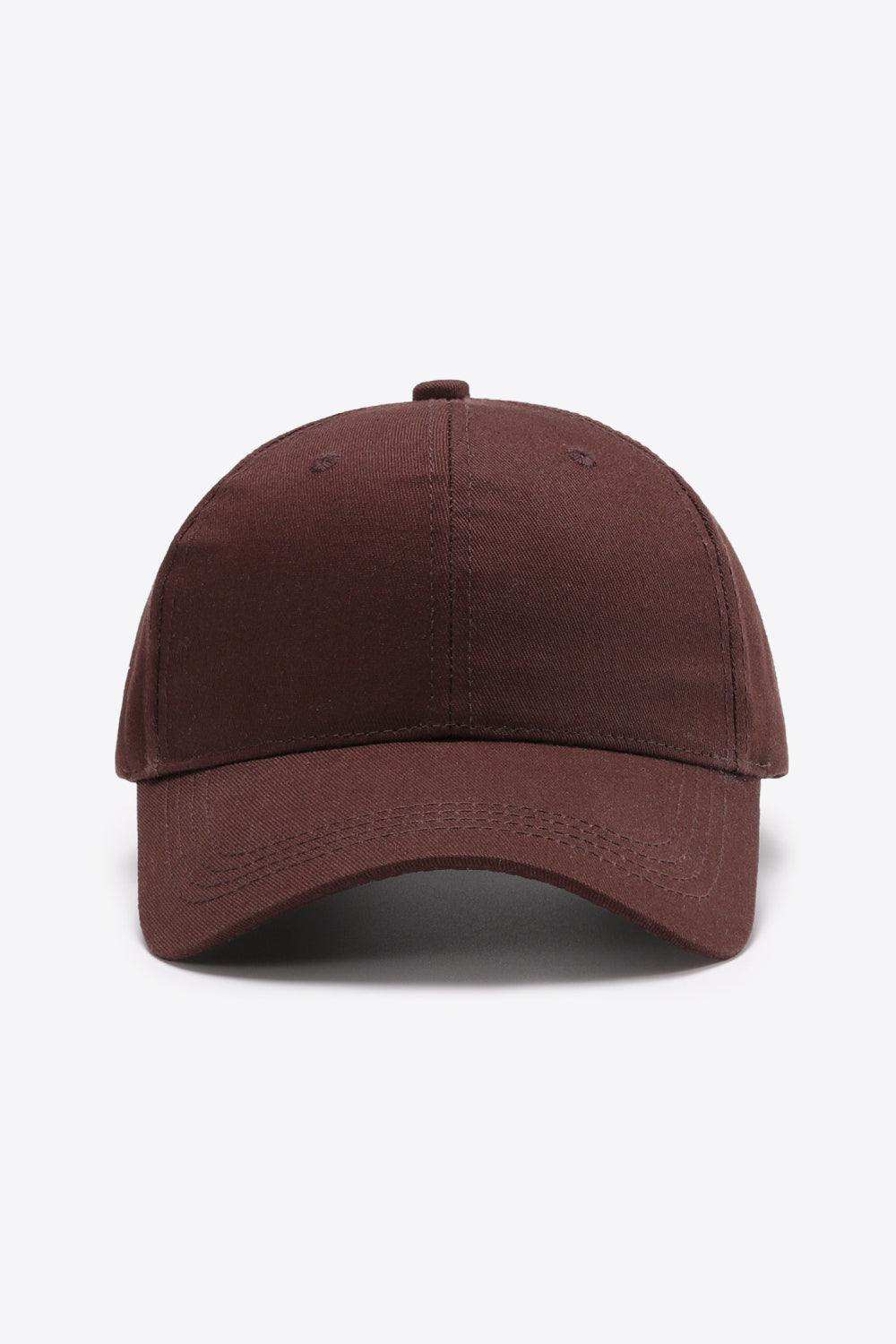 Plain Adjustable Cotton Baseball Cap - Trendsi - Flyclothing LLC