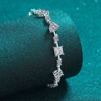 6.2 Carat Moissanite 925 Sterling Silver Bracelet - Trendsi - Flyclothing LLC