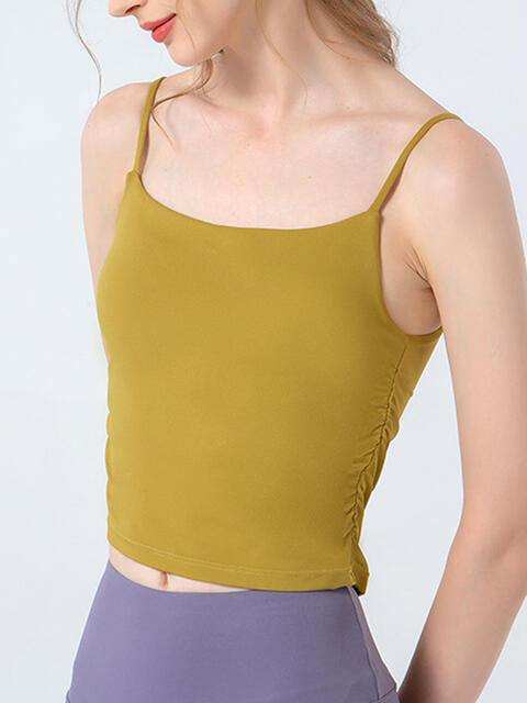 Ruched Sports Cami - Trendsi - Flyclothing LLC