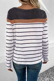 Striped Round Neck Long Sleeve T-Shirt - Trendsi - Flyclothing LLC