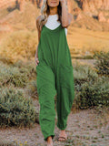 Double Take Full Size Sleeveless V-Neck Pocketed Jumpsuit - Trendsi - Flyclothing LLC