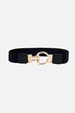 Circle Shape Buckle Zinc Alloy Buckle PU Leather Belt - Trendsi - Flyclothing LLC