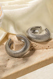 Scale Stainless Steel Cuff Earrings - Trendsi - Flyclothing LLC