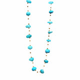 Floating Stone & Maasai Bead Necklace, Turquoise - Jedando - Flyclothing LLC