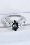 925 Sterling Silver Black Agate Ring - Trendsi - Flyclothing LLC