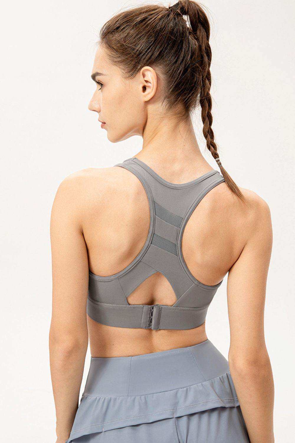 Scoop Neck Long Sports Bra - Trendsi - Flyclothing LLC