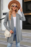 Open Front Long Sleeve Cardigan - Trendsi - Flyclothing LLC