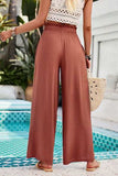 Smocked Wide Leg Pants with Pockets - Trendsi - Flyclothing LLC