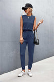 Sleeveless Top and Joggers Set - Trendsi - Flyclothing LLC