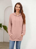 Raglan Sleeve Front Pocket Hoodie - Trendsi - Flyclothing LLC