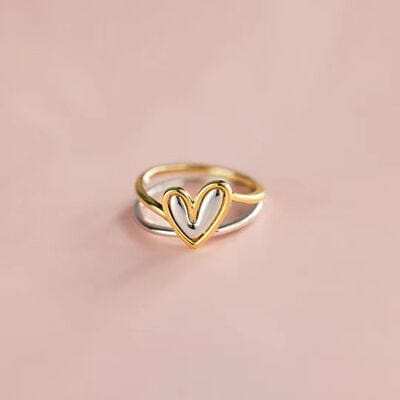 Heart Shape Irregular 925 Sterling Silver Ring - Trendsi - Flyclothing LLC