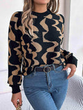 Round Neck Long Sleeve Sweater - Trendsi - Flyclothing LLC